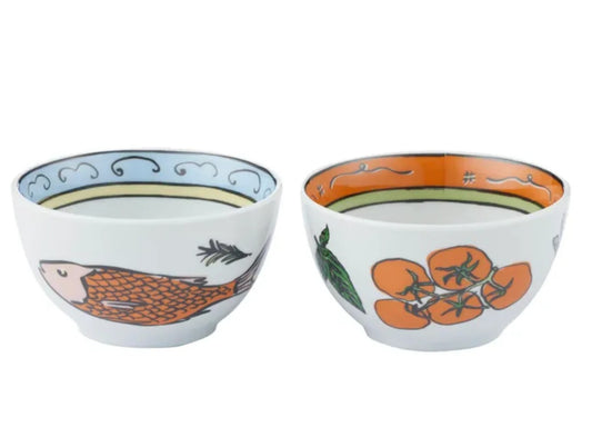 Set of 2 Deli Ceramic Bowls 11.5x6.5cm