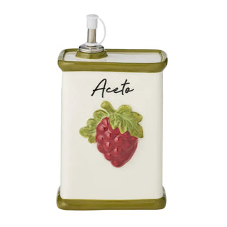 Uva Ceramic Oil/Vinegar Bottle 12x5x16cm