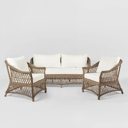 Marco Aluminium Synthetic 3 piece Lounge Set -Outdoor
