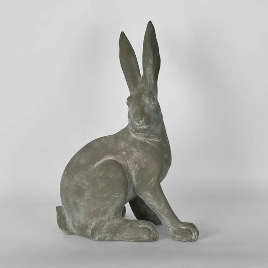 Henry Hare Sitting Large Sculpture Grey