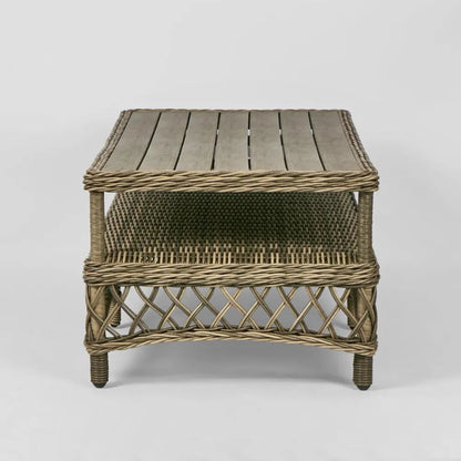 Marco Aluminium Synthetic Wicker Outdoor Coffee Table Natural
