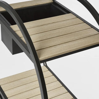 Ryder Outdoor Bar Cart Black