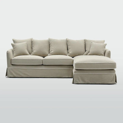 Noosa 3 Seater Right Chaise Sofa Natural ETA 23/12/2025