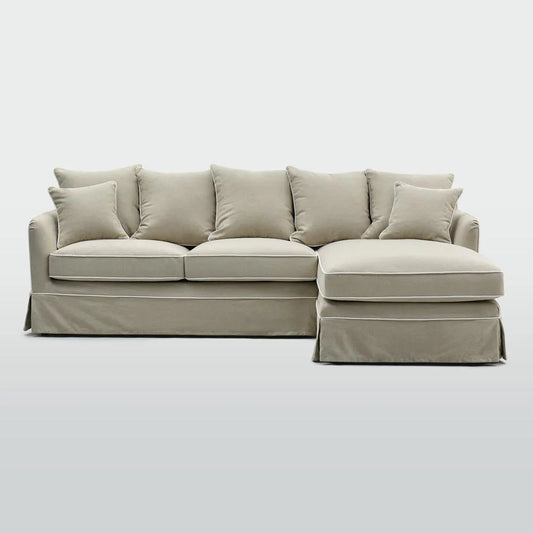 Noosa 3 Seater Right Chaise Sofa Natural ETA 23/12/2025