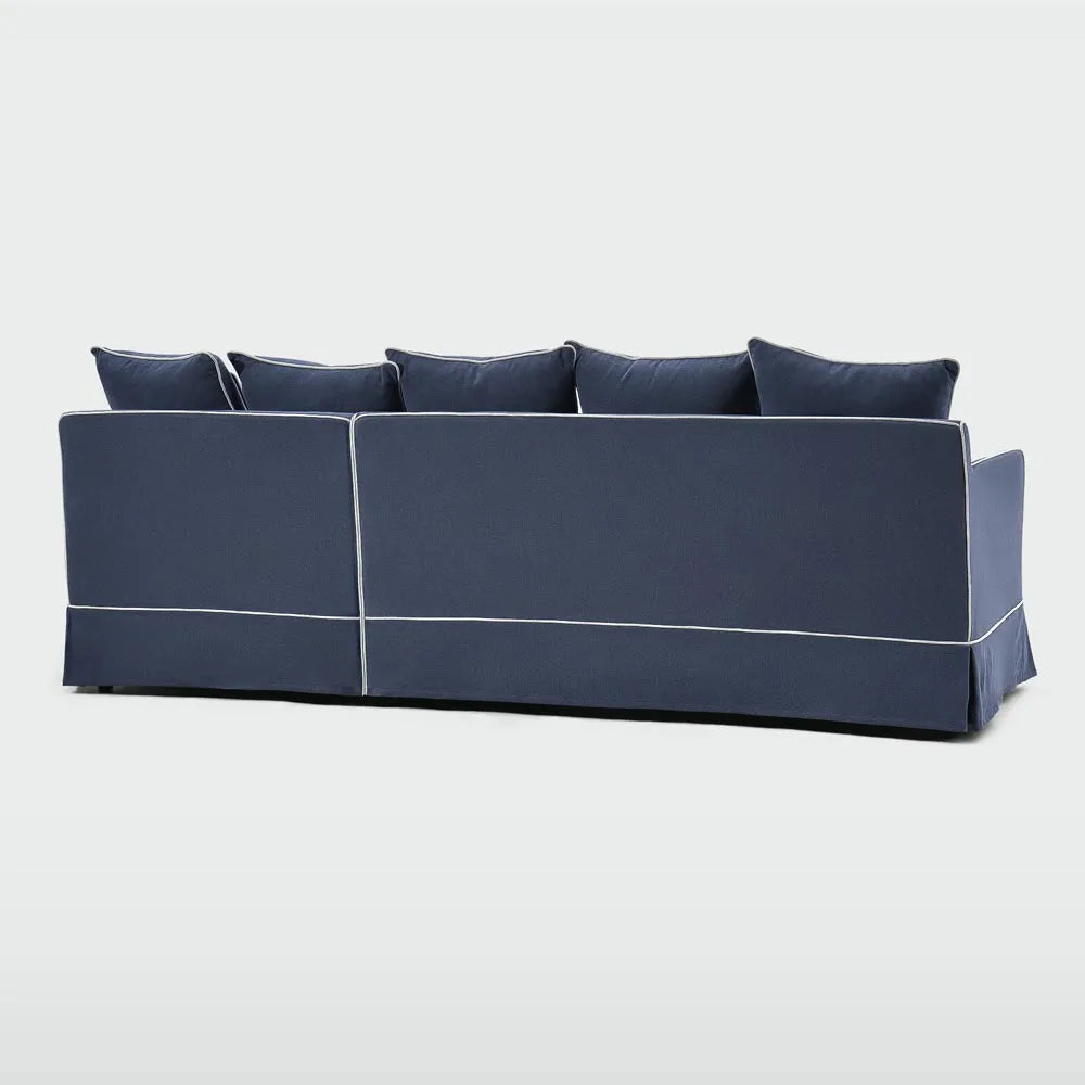 Noosa 3 Seater Right Chaise Sofa Navy ETA 23/12/2025