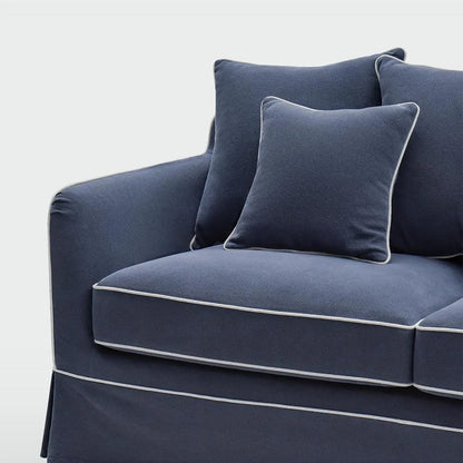 Noosa 3 Seater Right Chaise Sofa Navy ETA 23/12/2025