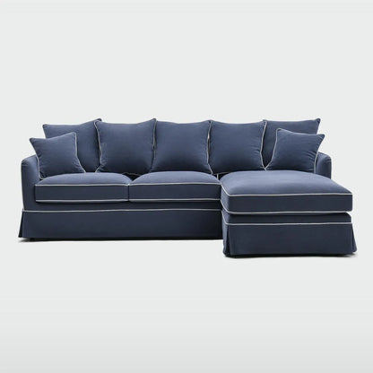 Noosa 3 Seater Right Chaise Sofa Navy ETA 23/12/2025