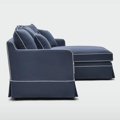 Noosa 3 Seater Right Chaise Sofa Navy ETA 23/12/2025