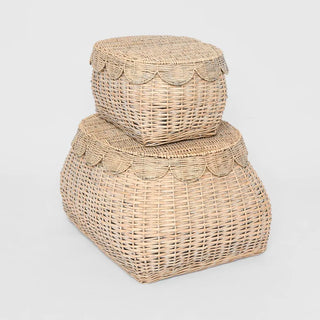 Set of 2 Festonne Rattan Storage Baskets ETA MID APRIL 2026