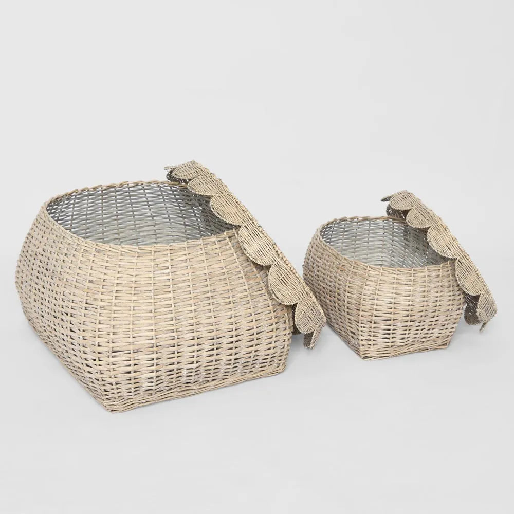 Set of 2 Festonne Rattan Storage Baskets ETA 22/09/2025
