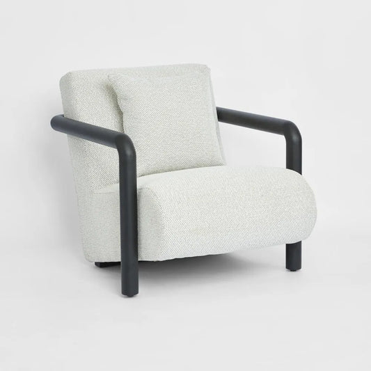 Outdoor Argo Armchair Ecru with black frame