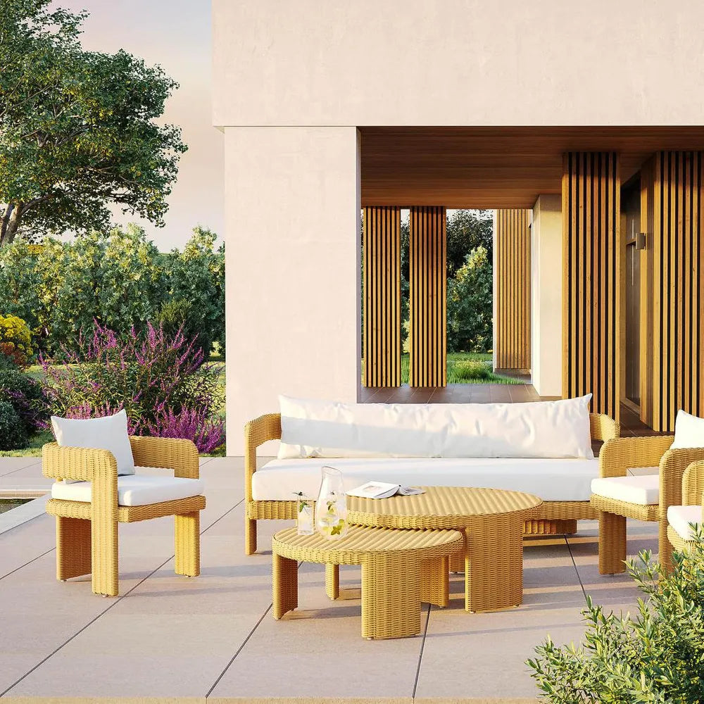 Outdoor Cassius 3 Seat Sofa Natural