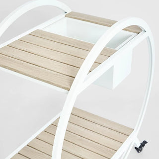 Ryder Bar Cart White Outdoor