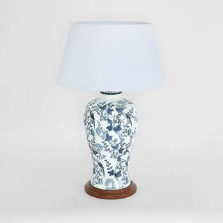 Ashleigh Ceramic Blue & White Table Lamp & Shade ETA 23/10/2025
