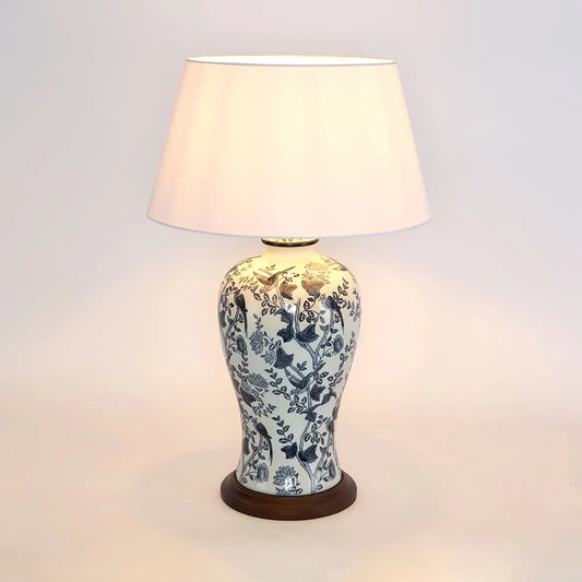 Ashleigh Ceramic Blue & White Table Lamp & Shade ETA 23/10/2025