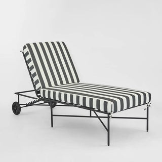 Sheffield Sunlounge Outdoor Bed Iron B/W Stripe Cushion PRE ORDER ETA 8/04/2026