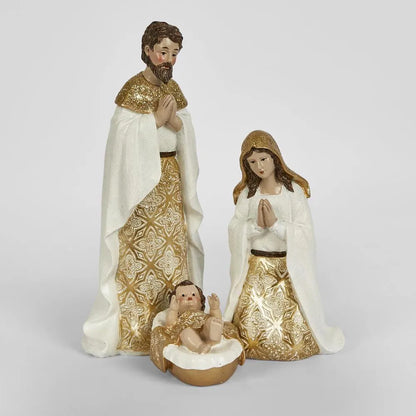 6 Piece Golden Christmas Celestial Nativity Set