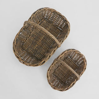 Set of 2 Luna Garden Rattan Baskets