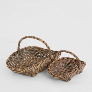 Set of 2 Luna Garden Rattan Baskets