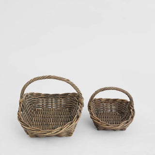 Set of 2 Luna Garden Rattan Baskets
