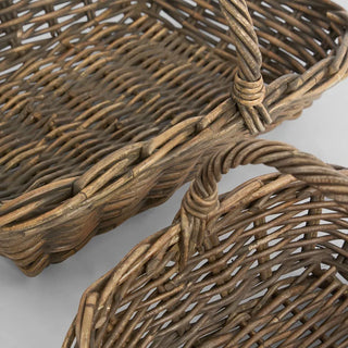 Set of 2 Luna Garden Rattan Baskets