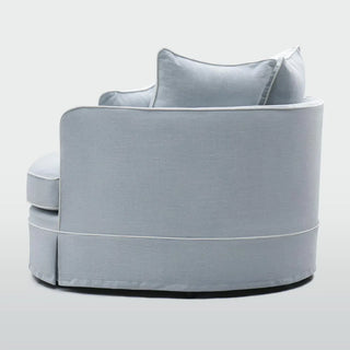 Noosa Hamptons Snuggle Chair Beach with white piping ETA 14/03/2026