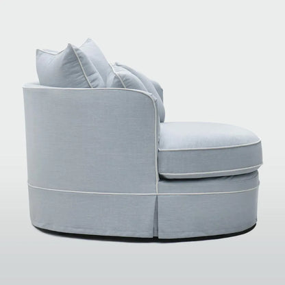 Noosa Hamptons Snuggle Chair Beach with white piping ETA 30/01/2026