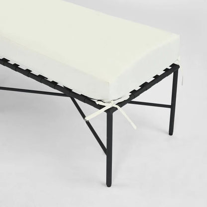 Sheffield Bench Outdoor Iron White Cushion PRE ORDER ETA 08/10/2025