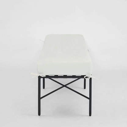 Sheffield Bench Outdoor Iron White Cushion PRE ORDER ETA 08/10/2025