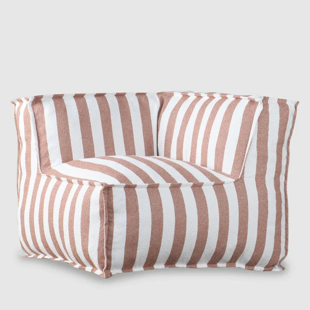 Lola Sofa Corner Section Terracotta Stripe