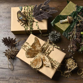 Glitter Hanging Pinecone Ornaments Box of 12 Copper