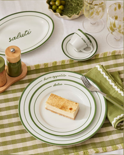 Set of 6 Osteria Ceramic Dinner Plates 27cm Buon Appetito