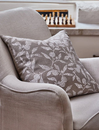 Olena Neutral Linen Cushion 55cm x55cm Feather Filled