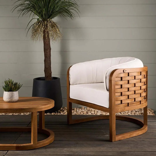 Weave Teak Armchair- Indoor/Outdoor Use